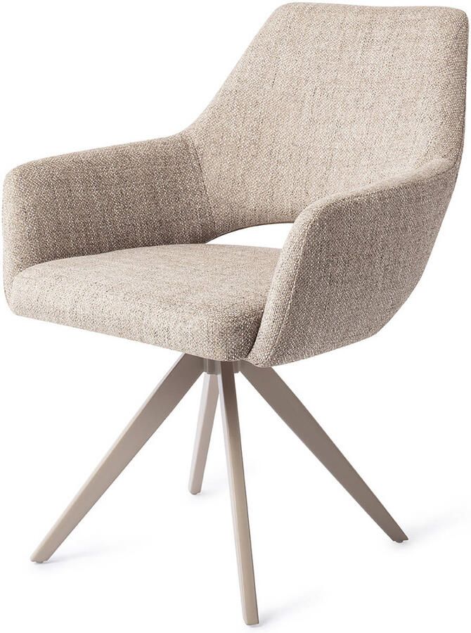 Jesper Home Draaibare Eetkamerstoel Yanai Turn Beige Biscuit Beach