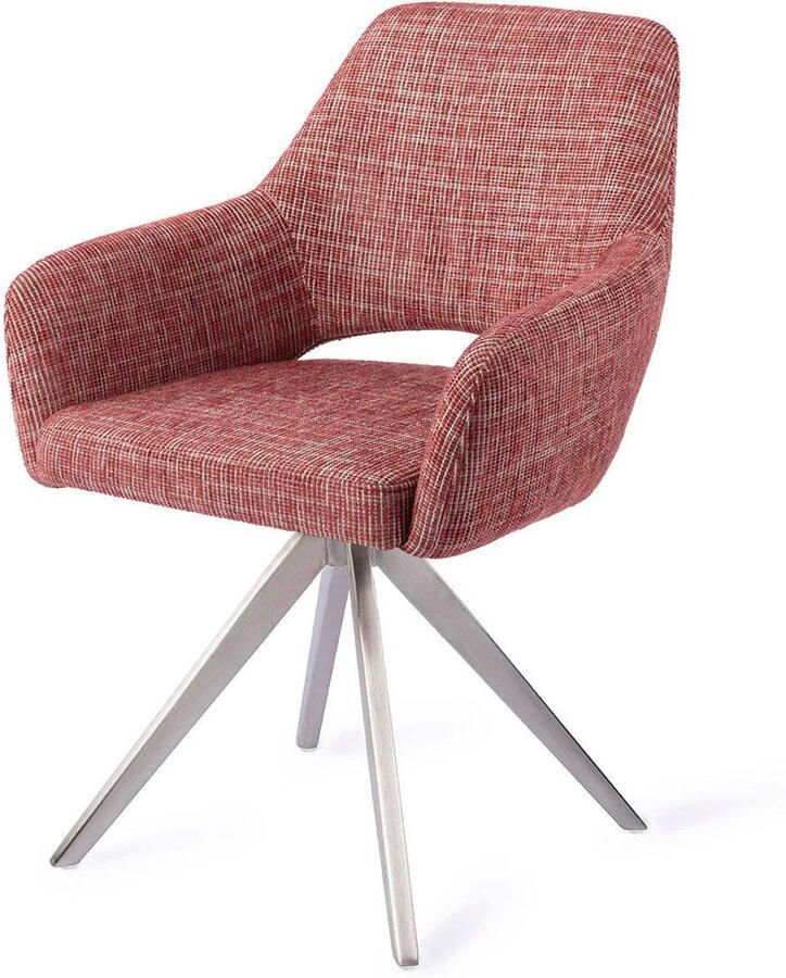 Jesper Home Eetkamerstoel Yanai Turn Steel Berry Bars