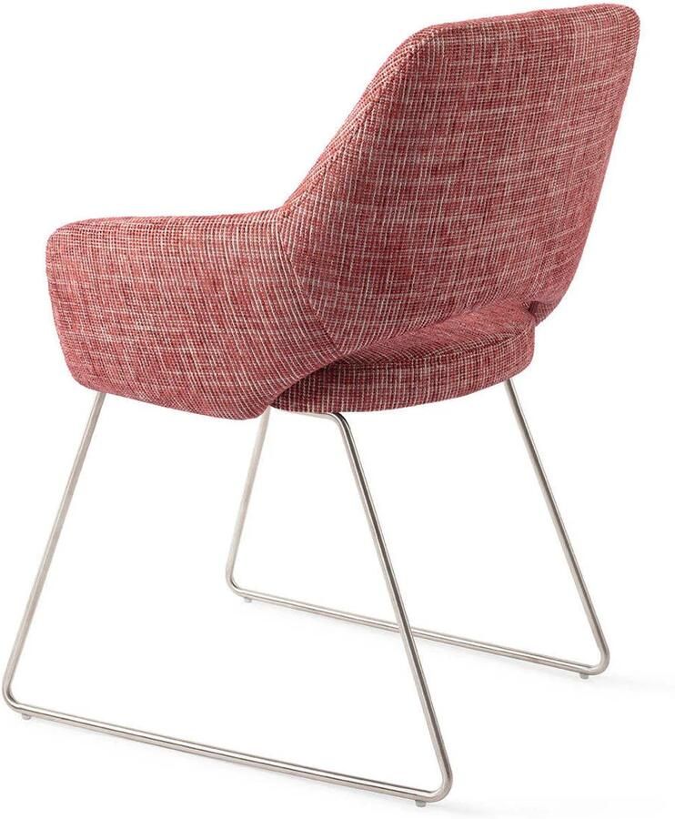 Jesper Home Eetkamerstoel Yanai Slide Steel Berry Bars