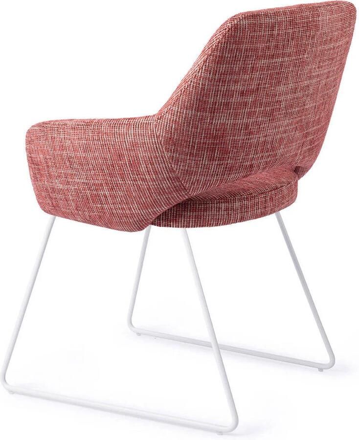 Jesper Home Eetkamerstoel Yanai Slide White Berry Bars