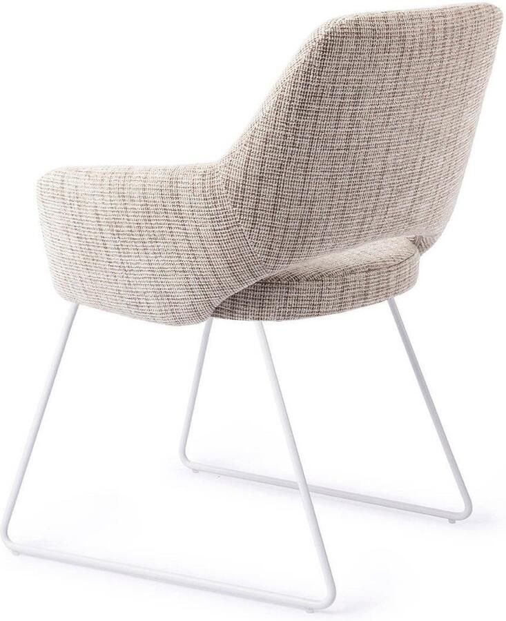 Jesper Home Eetkamerstoel Yanai Slide White Caramel Grid