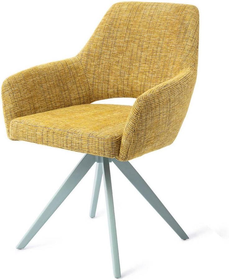 Jesper Home Eetkamerstoel Yanai Turn Mint Lemon Lines