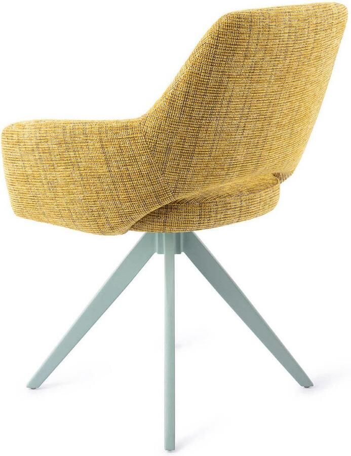 Jesper Home Eetkamerstoel Yanai Turn Mint Lemon Lines