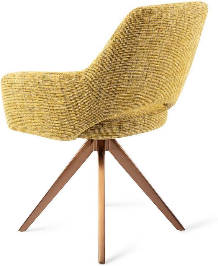 Jesper Home Eetkamerstoel Yanai Turn Rose Lemon Lines