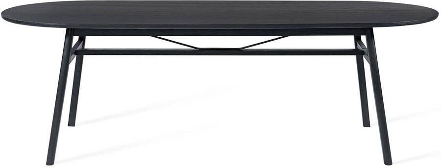Jesper Home Ovale Eettafel Surnu Eiken 240 x 100cm Zwart Ovaal