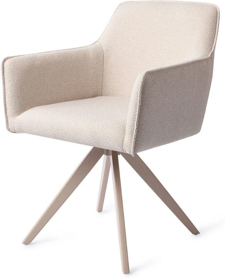 Jesper Home Draaibare Eetkamerstoel Hofu Turn Beige Enoki