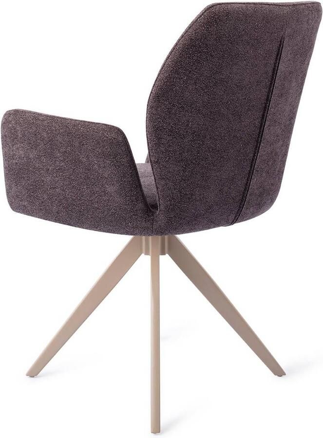 Jesper Home Draaibare Eetkamerstoel Misaki Turn Beige Almost Black