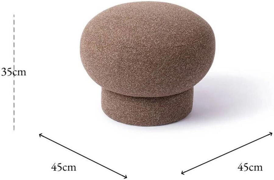 Jesper Home Poef Anoo 45cm Mocha Mist
