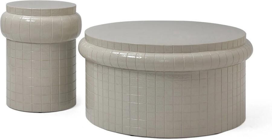 Jesper Home Ronde Bijzettafel Mihara 40cm Dove Tile
