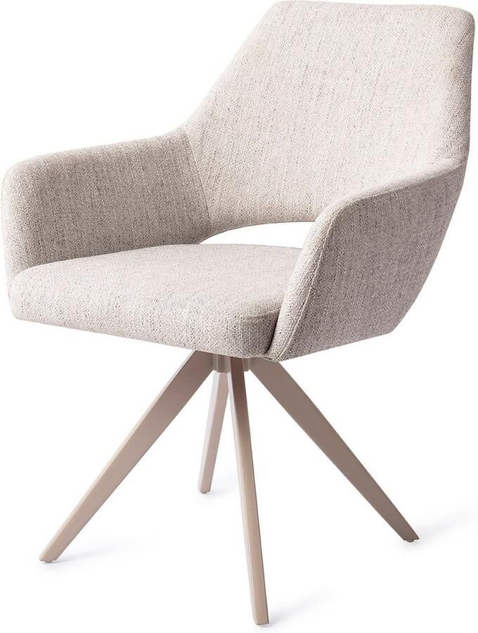 Jesper Home Draaibare Eetkamerstoel Yanai Turn Beige Pigeon