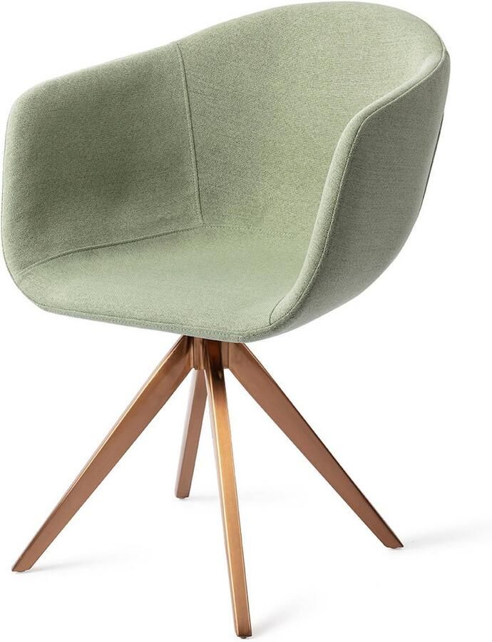 Jesper Home Eetkamerstoel Yuni Turn Rose Draaibaar Jade Emperor