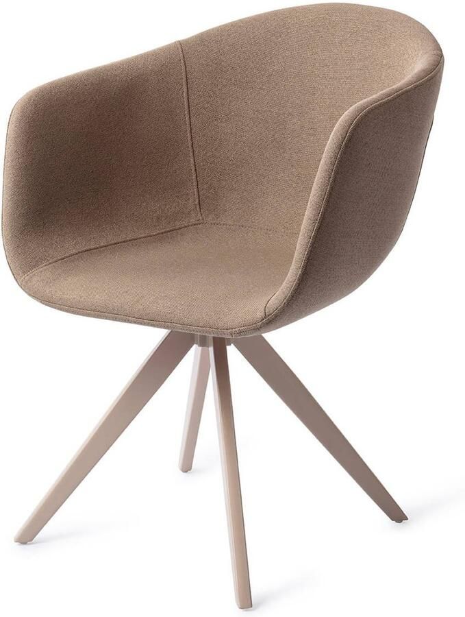 Jesper Home Draaibare Eetkamerstoel Yuni Turn Beige Mochachacha