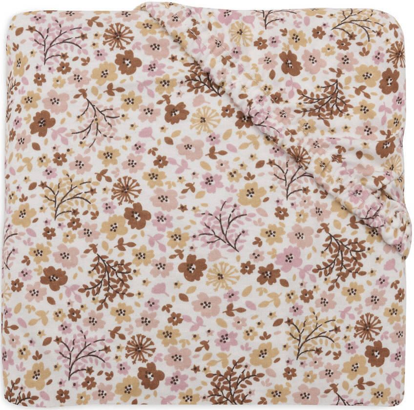 Jollein jersey kinderbed hoeslaken Fairies beige roze