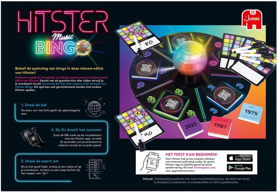 Jumbo Hitster Bingo Nederlandstalig Partyspel Actiespel - Foto 2