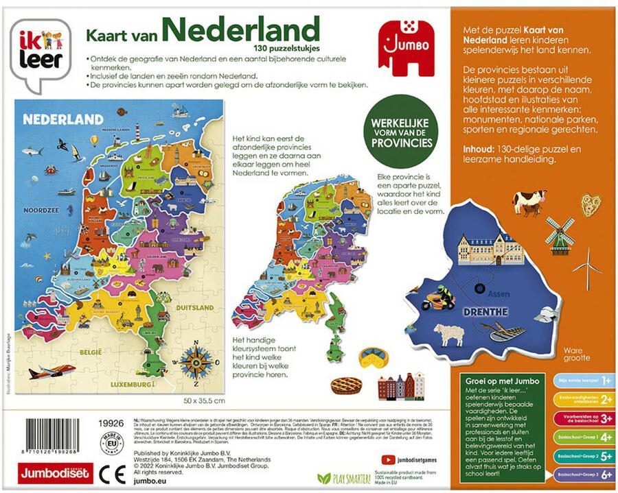 Jumbo Ik Leer Kaart van Nederland Educatief Spel - Foto 4