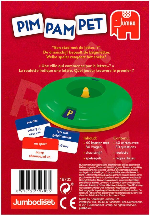 Jumbo Pim Pam Pet Original 2018 Kaartspel - Foto 3
