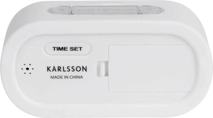Karlsson Gummy Alarmklok Silicoon 14x7x5cm Wit