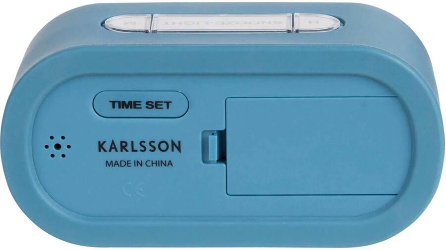 Karlsson Gummy Alarmklok Silicoon 14x7x5cm Blauw