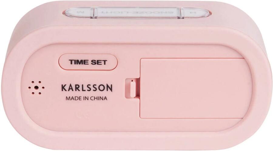 Karlsson Gummy Alarmklok Silicoon 14x7x5cm Lichtroze