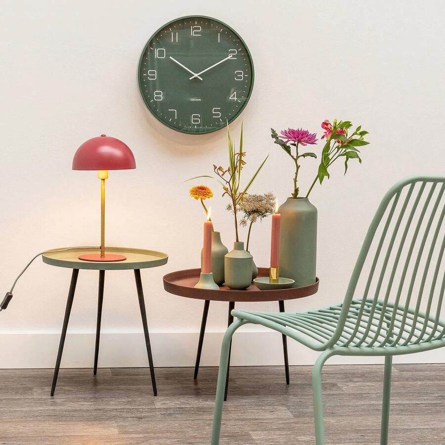 Karlsson Klok Wandklok Lofty groen diameter 40 cm