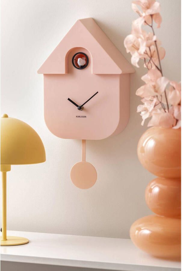 Karlsson Wandklok Modern Cuckoo Roze 21 5x8 5x41cm Wandklok Modern - Foto 3