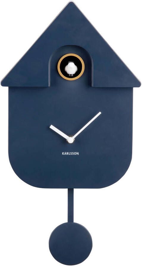 Karlsson Wandklok Modern Cuckoo Blauw 8.5x21.5x41cm Wandklok Modern - Foto 3