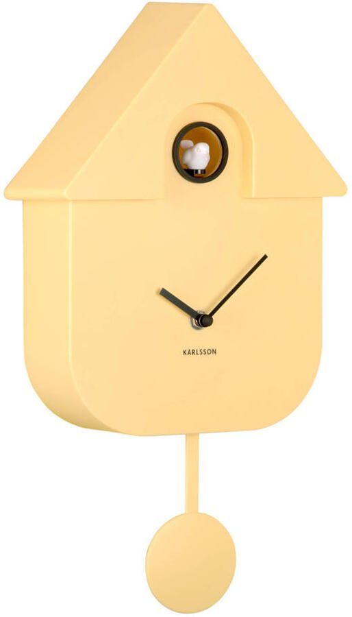 Karlsson Wandklok Modern Cuckoo Geel 21 5x8 5x41cm Wandklok Modern - Foto 2