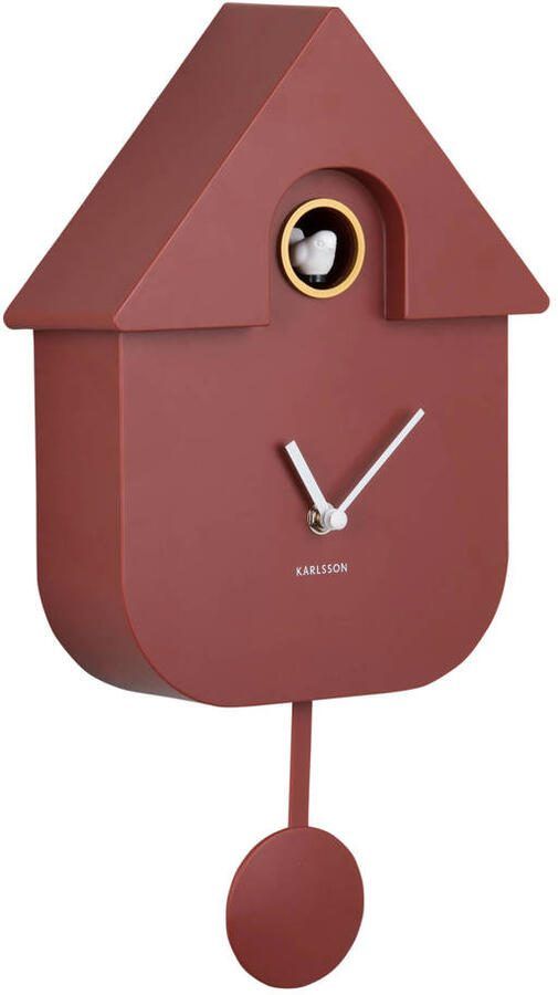 Karlsson Wandklok Modern Cuckoo Okerrood 8.5x21.5x41cm Wandklok Modern - Foto 2