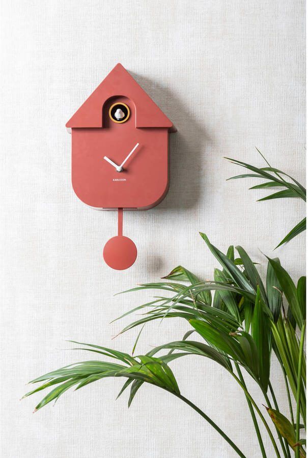 Karlsson Wandklok Modern Cuckoo Okerrood 8.5x21.5x41cm Wandklok Modern - Foto 4