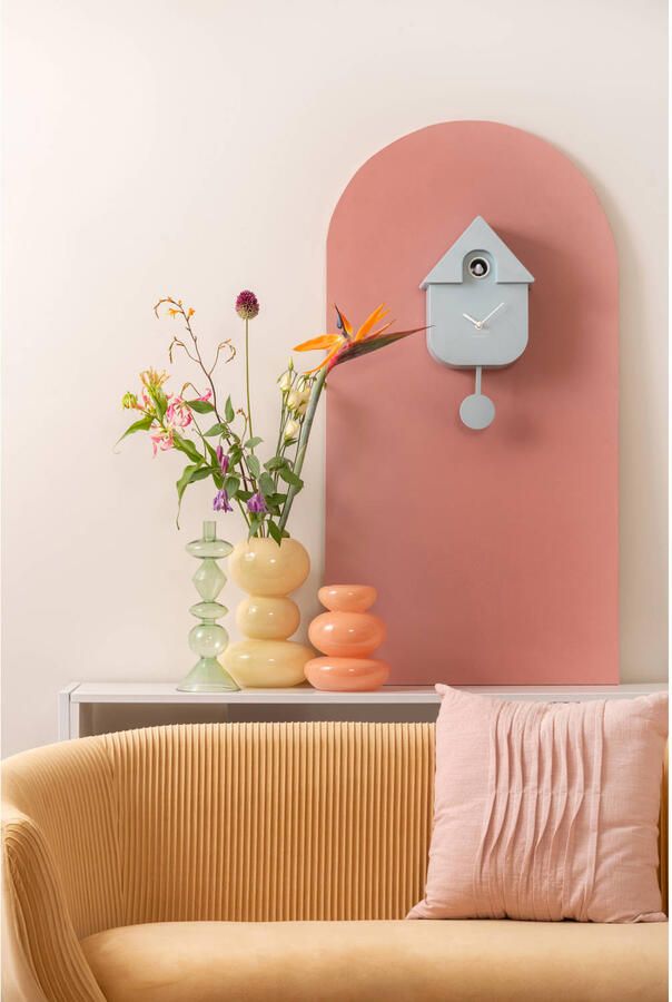 Karlsson Wandklok Modern Cuckoo Blauw 8 5x21 5x41cm Wandklok Modern - Foto 3