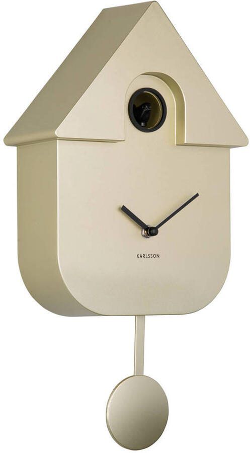 Karlsson Wall Clock Modern Cuckoo Metallic