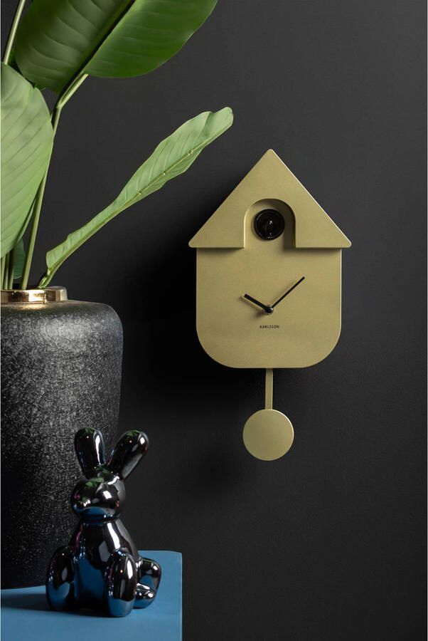 Karlsson Wall Clock Modern Cuckoo Metallic - Foto 2