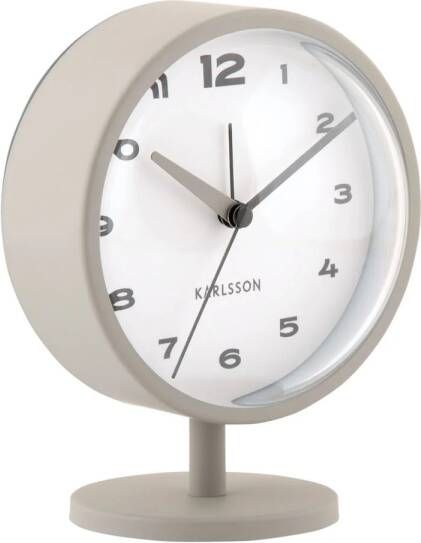 Karlsson tafelklok Brisk Dome grijs (6 5x11x13 8 cm)