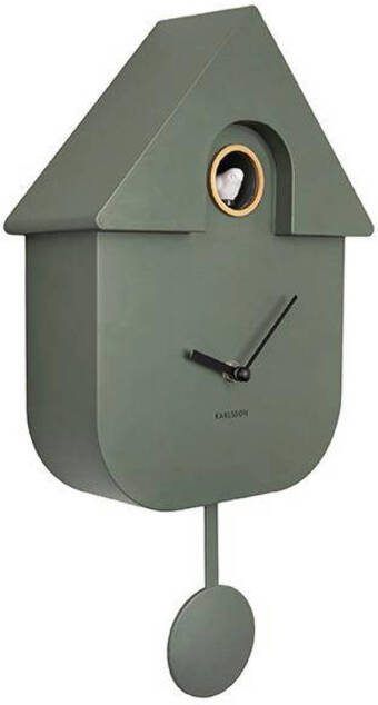 Karlsson Wandklok Modern Cuckoo Thermoplast Jungle groen - Foto 2