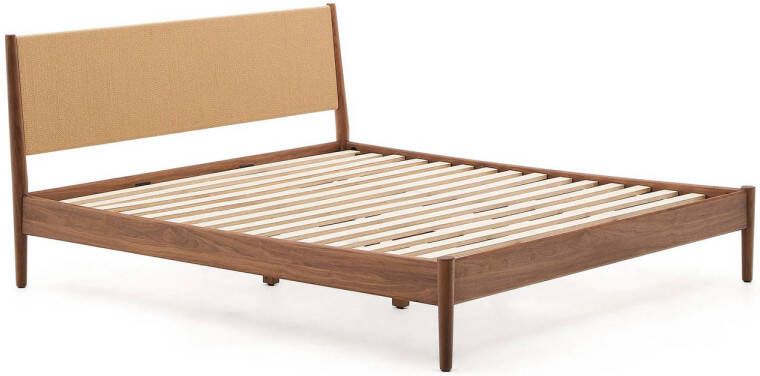 Kave Home Bed Elan Notenhout 160 x 200cm Bruin