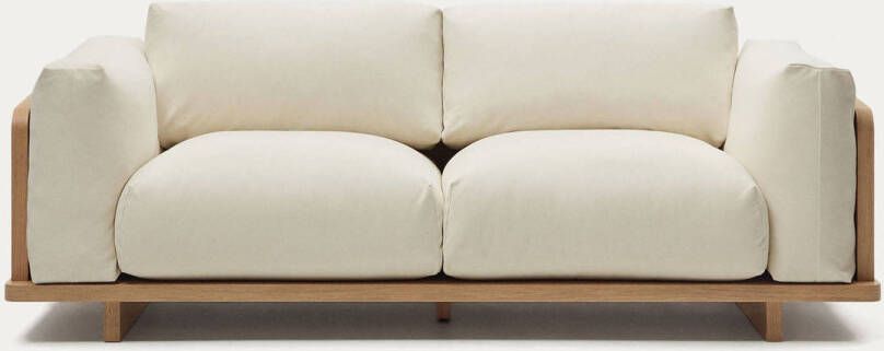 Kave Home Oaq 3 zitsbank beige 225 cm FSC Mix Credit