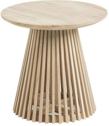 Kave Home Jeanette Bijzettafel Ø 50 cm Massief Teakhout - Foto 4