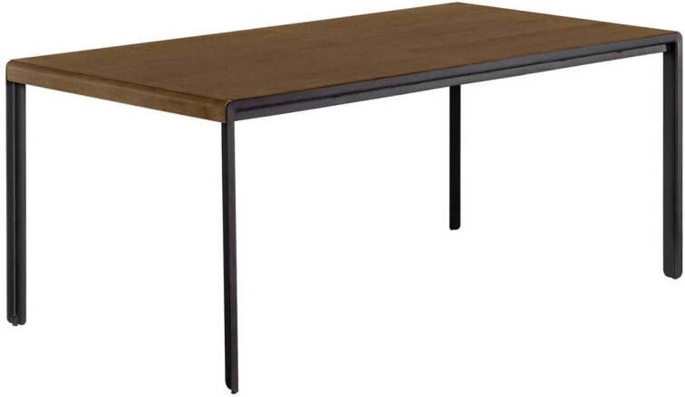 Kave Home Uitschuifbare Eettafel Nadyria 160-200 x 90cm noten zwart