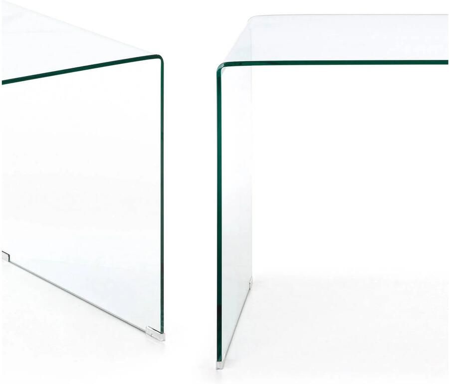 Kave Home Glazen Bureau Burano 125 x 70 cm Transparant