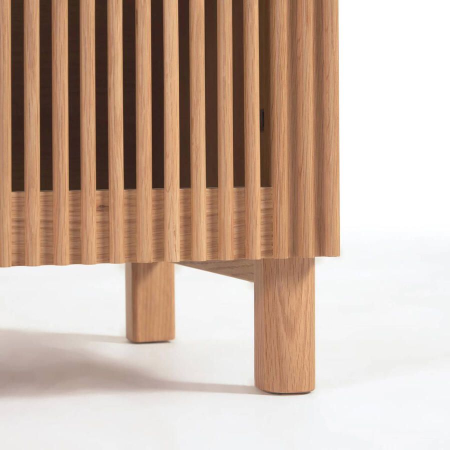 Kave Home Schoenenkast Beyla 98.5 x 42.5 cm 80% MDF E0 (vezelplaat met gemiddelde dichtheid en lage formaldehyde-emissie klasse E0) 18% Eikenhoutplaat (Quercus alba) 2% Essenboomhout (Fraxinus Excelsior) - Foto 5