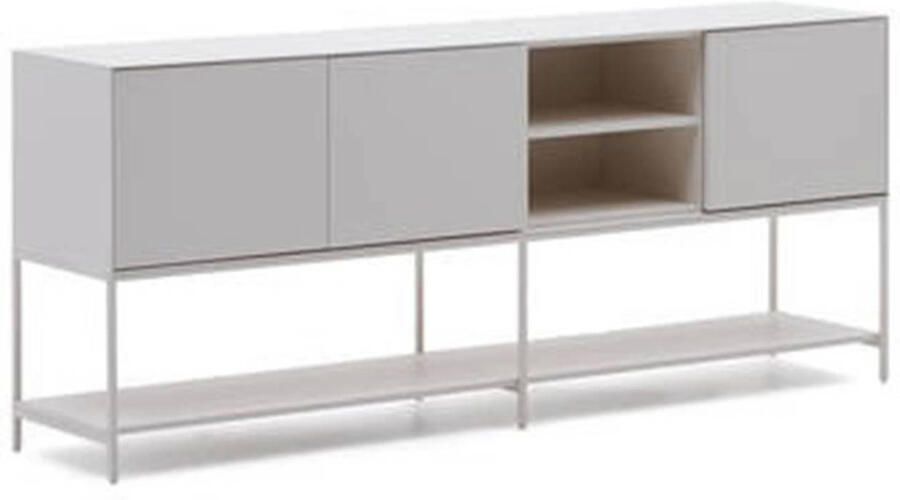 Kave Home Vedrana-dressoir met 3 deuren witgelakt MDF 195 x 80 cm - Foto 4