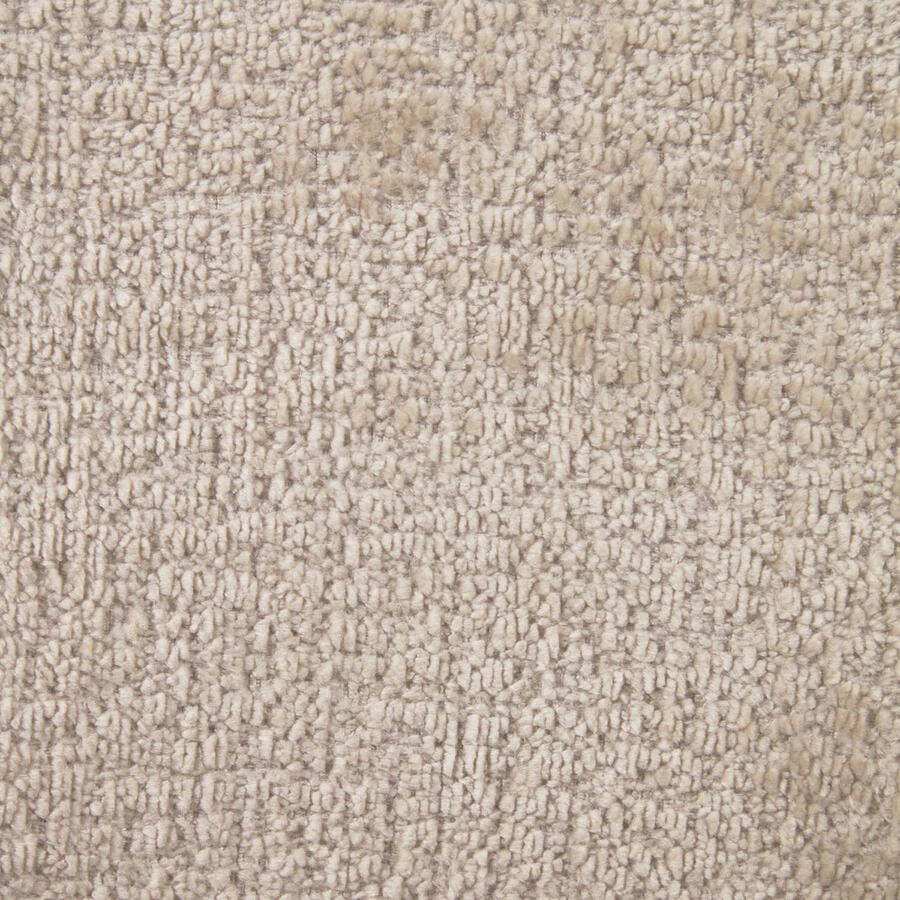 Kave Home Stoel Mael beige chenille met stalen poten met zwarte afwerking