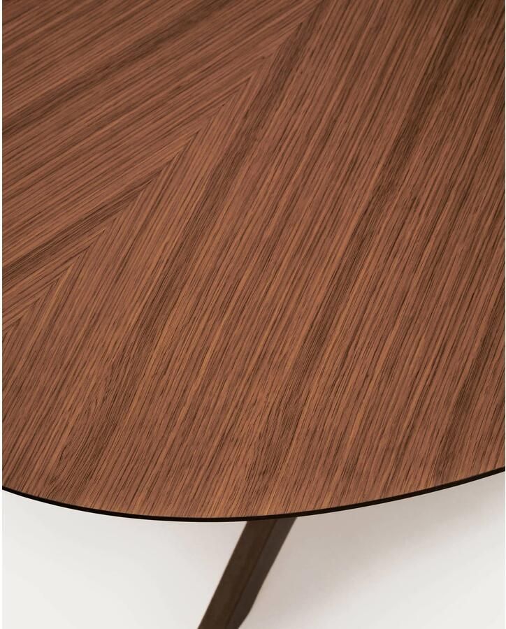 Kave Home Ovale Eettafel Naanim Walnoot en rubberhout 180 x 110cm Ovaal