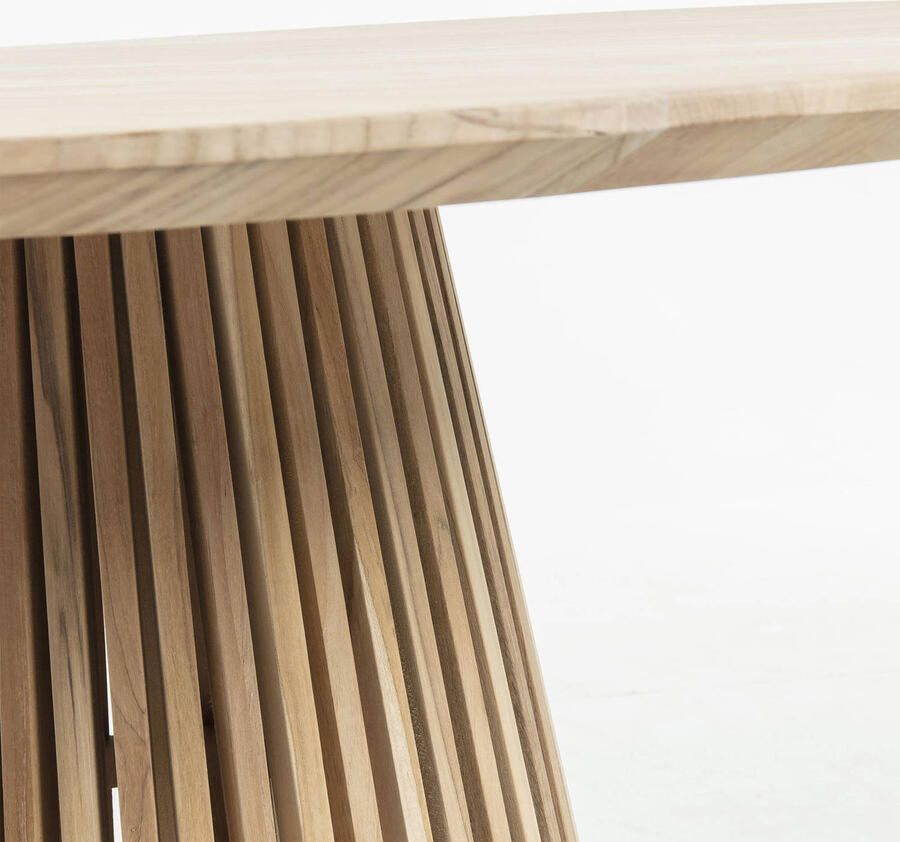 Kave Home Ronde Eettafel Jeanette Teakhout 120cm Naturel