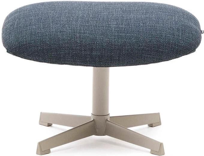 Kave Home Hocker Jaspe Structuurstof Blauw