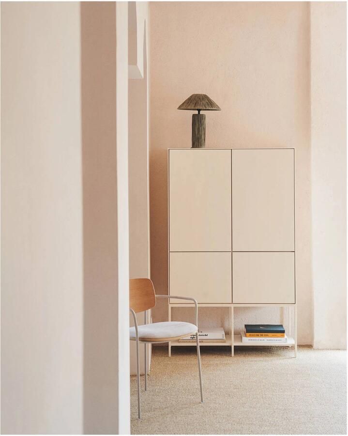 Kave Home Vedrana-dressoir met 4 deuren witgelakt MDF 97 5 x 160 cm