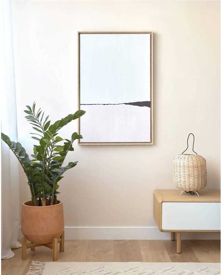 Kave Home Anielle TV-meubel van massief essen & essenfineer met 2 deuren 180 x 41 cm