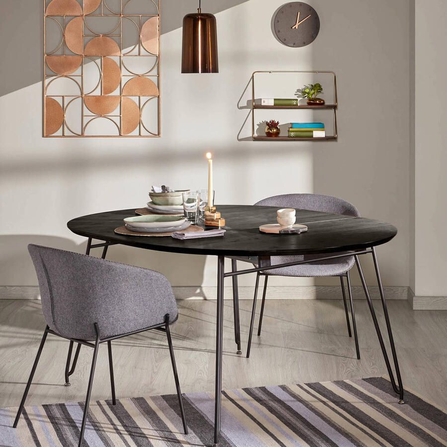 Kave Home Uitschuifbare Ronde Eettafel Novac Ø120 x 120 200cm Naturel