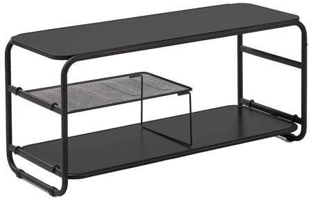 Kave Home Academy TV-meubel in melamine en staal met zwart gelakte afwerking 98 x 46 cm