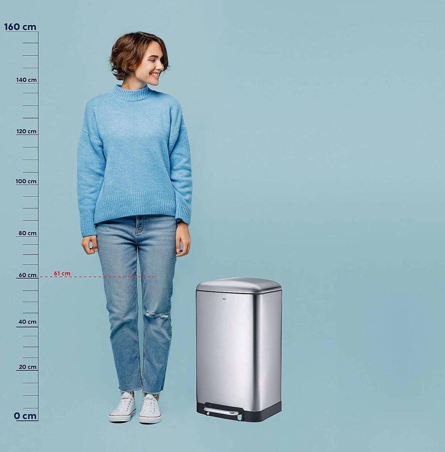 Kela Davino Pedaalemmer Silent Close 30 L Zilver - Foto 4